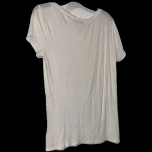 Love J White Crew Neck Tee pocket front cotton modal soft ! - Picture 9 of 9